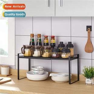 Kchen Tiered Shelf Countertop Tabletop Spice Storage Cabinet