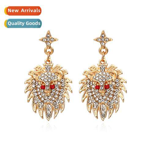New exaggerated star li head earrings temperament alloy diam