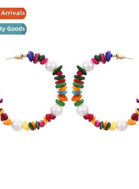 Wind fashi retro gravel exaggerated large circle earrings li