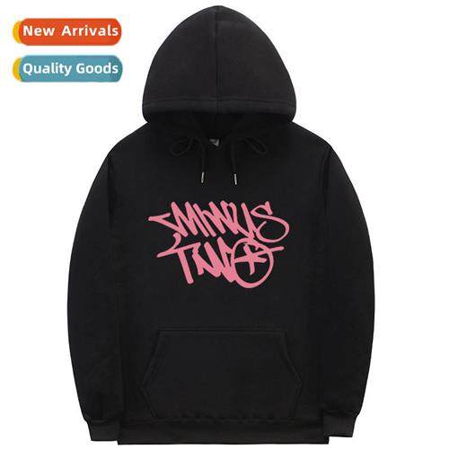 Y2K Sweatshirt Style Hoodie Men Loose Couple Threaded Bottom