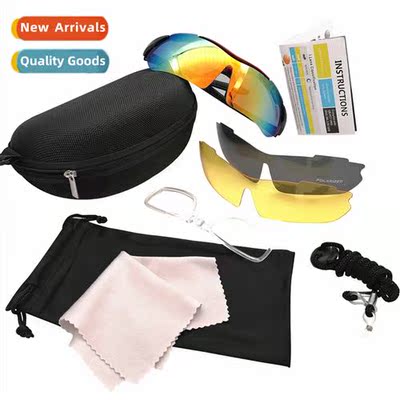 Three sets  lenses cycling glasses Bicycle myopia glasses ou