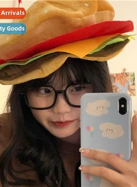 red book cute burger hat ins style creative quirky beret car