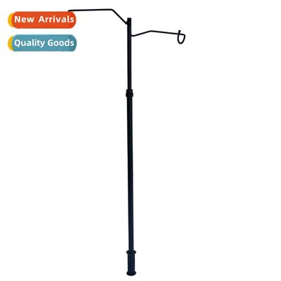 Outdoor stainless steel telescopic lamp holder cvenient thre