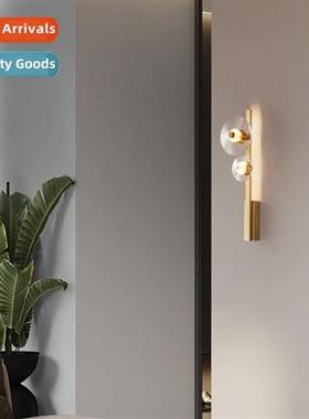 Scinavian simple light luxury copper wall lamp bookcase sa T