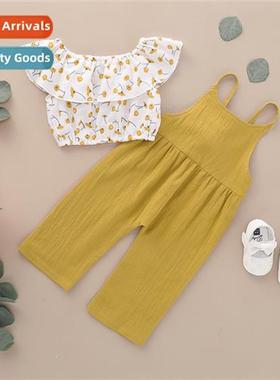 Girls Spring  Autumn 2020 new n small floral sleeveless top