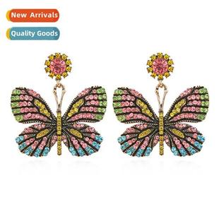 creative earrings persaly butterfly exaggerated insect Fashi
