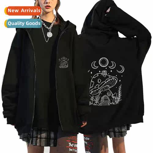 2022 dark sun  mo mushroom sweatshirt men  women hoodie goth
