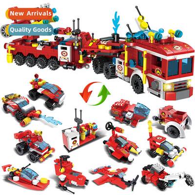 Childrens gifts fire series toys transforming fire engine bu