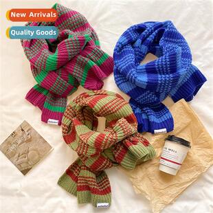 Autumn and winter new Korean versi knted wool scarf female