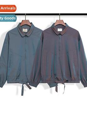 High Set Tide fog Seas 6 line Laser Gradient Flutter Half Zi