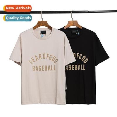 FOG Seas 7 line Co-Bred Flocked Letter Print Short Sleeve T-