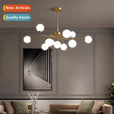 Scinavian all copper living room chelier creative molecular