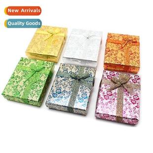 Necklace Jewelry Glossy Bow Box Set Ring Rose Small