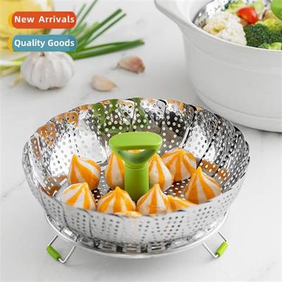 Kchen tools household stainless steel folding steamer rack c
