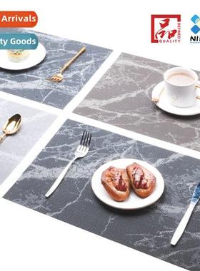 Placemats an marbled PVC jacquard woven placemats table insu