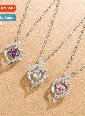 n new heart-shaped spir pendant female diamd zircia spir pen
