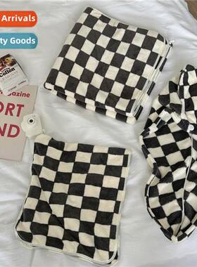 Ins wind simple checkerboard checkerboard bath towel househo
