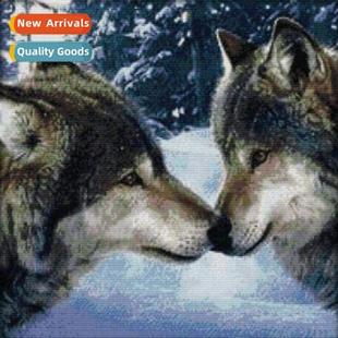 DIY Wolf Hmade Stch Thread Simple New Full Cross Couple