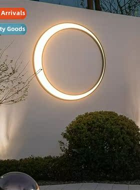 Modern persalized background wall outdoor waterpro crescent