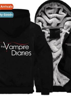 Autumn  winter  black hooded wh liner collarless side seam p