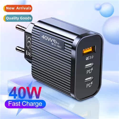 Stripe Model USB+2PD Type-c Cell Phe Charger Multi-Port U.S.