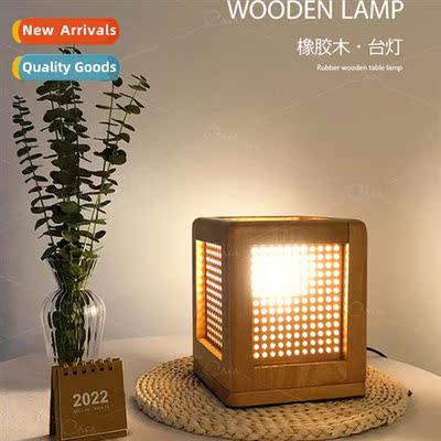 Scinavian solid wood bedroom bedside table lamp warm romanti