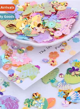 Illusi colorful plum leaves clothing decorati diy hmade sequ