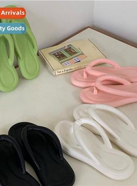 Thick bottom flip-flops female external wear small fresh cli