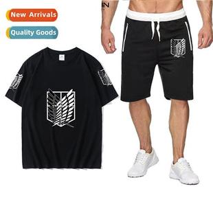 Tan dom Wing Japanese Cott Attack Printed Short anime