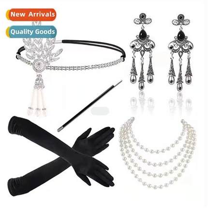 1920s Gatsby Bachelorette Party Set Decoratis wh Diamd Tiara