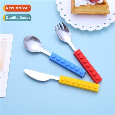 Silice blocks fork  spo three- gift set steak Western tablew