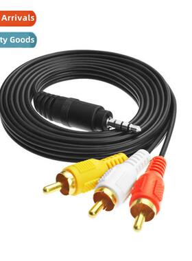 3.5mm to Tri-Lotus cable 1.5 meters 3.5 to 3RCA audio/video
