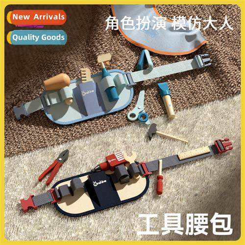 Childrens simulati repair tools belt pack set barber role-pl