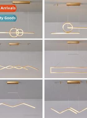 All copper light luxury dining room chelier modern simple le