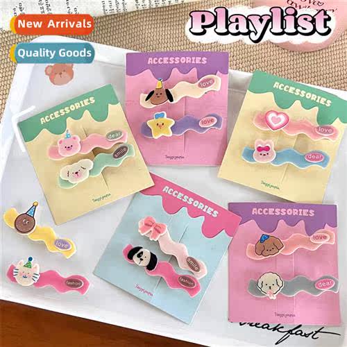 Cute carto animals children  clips  accessories sweet girl b