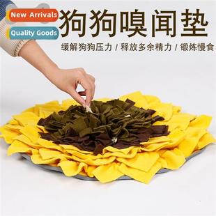mat sniffing hide food Pet training sunflower