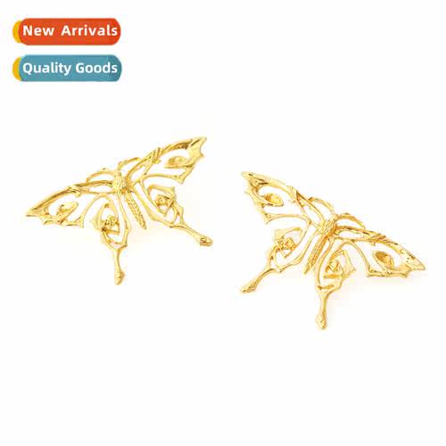 ZA new exaggerated creative retro alloy butterfly earrings n