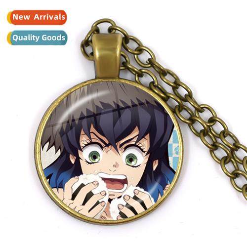 Fashi Pendant Necklace Dem Slayer Blade Ghost Pattern Neckla