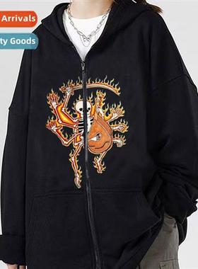 2022 dark skull man sweatshirt men  women hoodie gothic coup