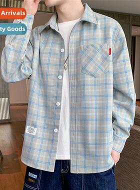 Lg-sleeved shirt men 2021 new Korean versi   classic plaid h