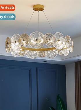 Post-modern light luxury crystal chelier living room lights