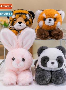 Simulati  small pa snapping ring bunny plush toys tiger brac