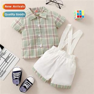 plaid autumn top gentleman small new 2021 spring Boys