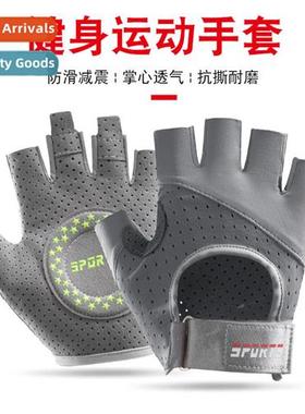 Breathable fness men  women half finger gloves sports equipm