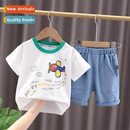 2023 new childrens boys baby summer short-sleeved su hsome t