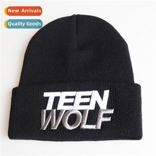 TEEN WOLF knted less embroidery wolf dimensial drama three