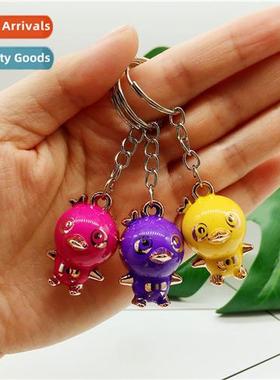 Acrylic three-dimensial carto sting chicken keychain chain b