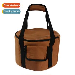 Outdoor Large Round Cookware Storage Bag Camping Camping Sto