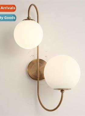 Simple -modern living room glass wall lamp creative Scinavia