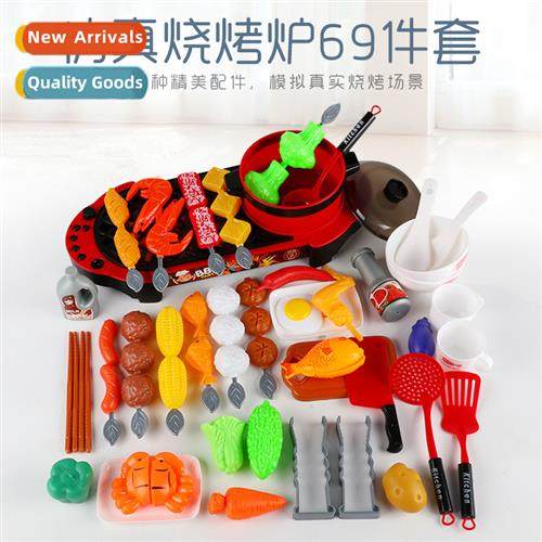 BBQ toys play house simulati marin ducks pot barbecue grill